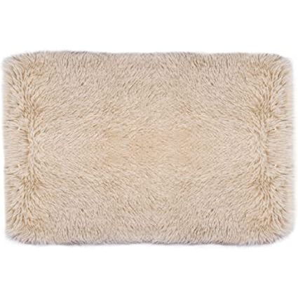 Alfombra Pelo Largo 100x150cm Beige con Ofertas en Carrefour