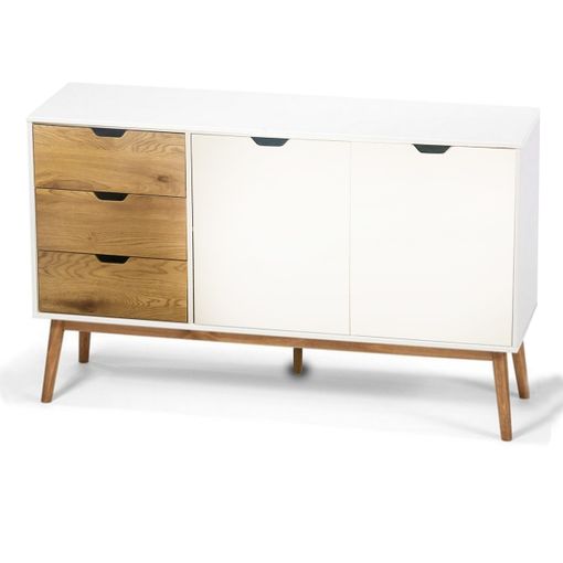 Mueble de Salón IDEM Naturale con patas - Módulos de Comedor - Mueble TV  Salón - Conjunto de Muebles - Módulo de Almacenaje - Estilo Moderno - Color  Roble/Negro Nórdico 200 x 180 x 40 cm