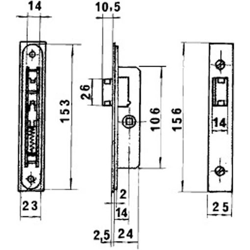 Cerradura Lince 5557 Inoxidable / 60 mm. LINCE