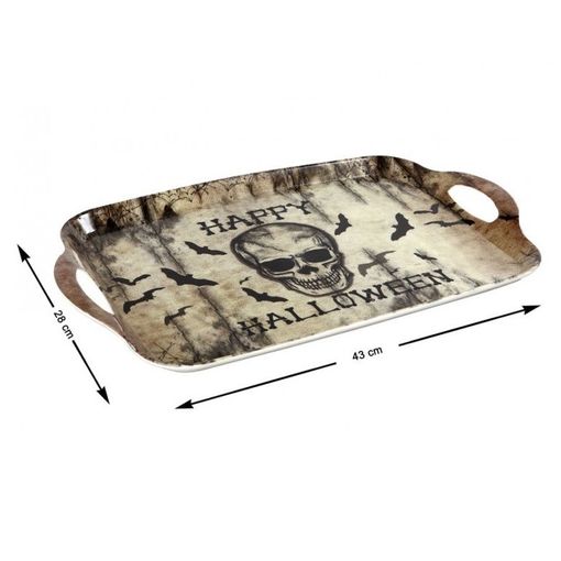 Bandeja Calavera Happy Halloween, 43 X 28 Cm.