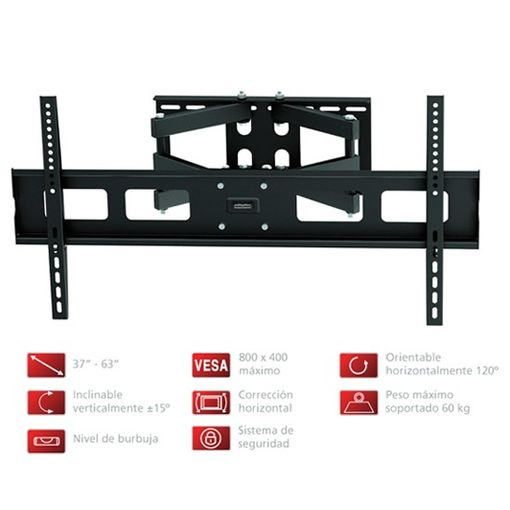 Soporte Tv Pared Inclinable/orientable/desplegable Kaorka 42 A 55 Negro  con Ofertas en Carrefour