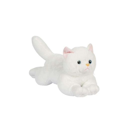 Peluche Gato Blanco Acostado 45Cm.