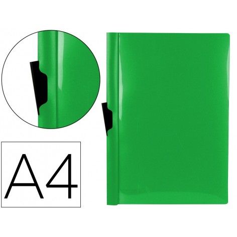 Carpeta Liderpapel Dossier Pinza Lateral Polipropileno Din A4 Verde  Translucido 60 Hojas Pinza Deslizante con Ofertas en Carrefour