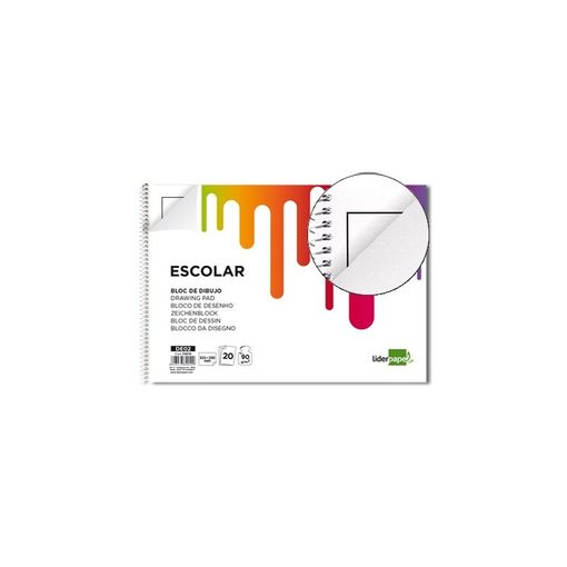 BLOC DIBUJO LIDERPAPEL ARTISTICO ESPIRAL 460X325MM 20 HOJAS 130G M2 SIN  RECUADRO PERFORADO