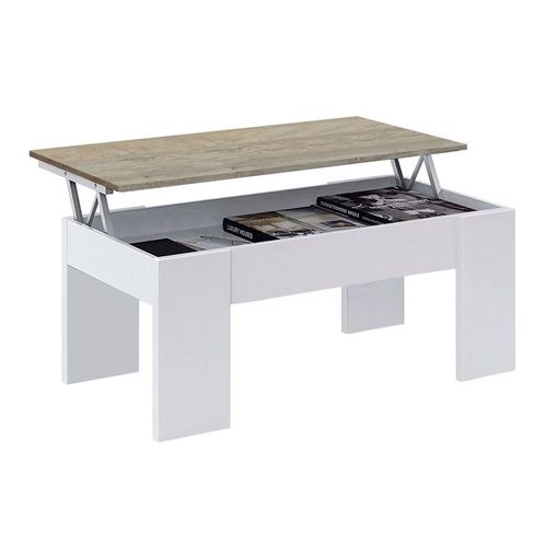 Mesa de centro elevable rectangular 100 x 55 cm. - Muebles