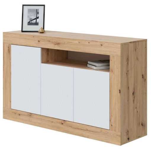 Estantería Deia 5 Estantes Color Blanco Artik Y Roble Nodi Para Salón  Moderno 136x108x31 con Ofertas en Carrefour