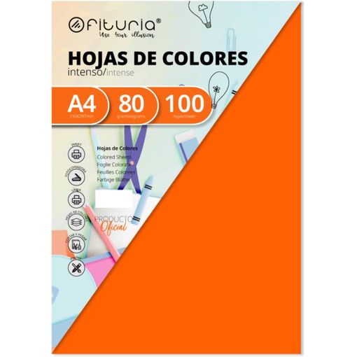 Paquete De Folios A4 + 100 Fundas Multitaladro De 90 Con 500 Hojas Blancas,  Papel Multifuncional