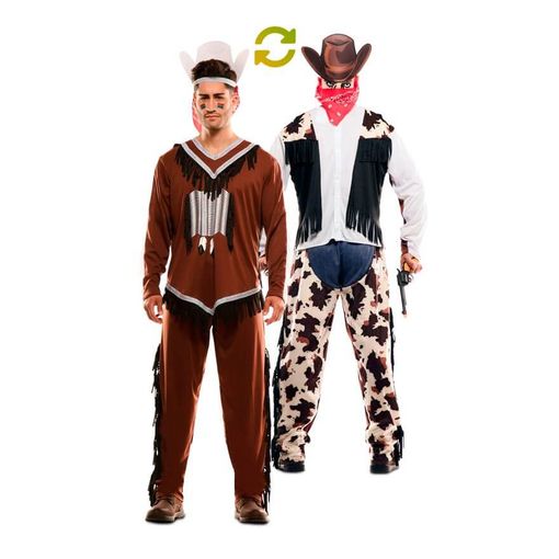 Disfraz Doble De Indio Y Vaquero Para Hombre con Ofertas en Carrefour |  Ofertas Carrefour Online