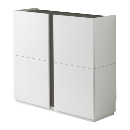 Zapatero En Melamina Herdasa, Mod.516 Newyork 90x95x35, Blanco Grafito