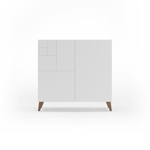 Zapatero Blanco 2 Trampones Fiano Nórdico Moderno Mueble Recibidor Entrada  Pasillo 80x92x24 Cm con Ofertas en Carrefour