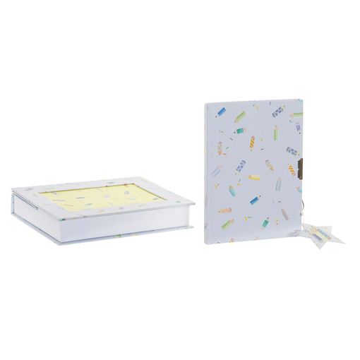 Diario Con Accesorios Dkd Home Decor Azul Lápices (15.3 X 3.8 X 20 Cm) (13.3 X 0.7 X 18 Cm)