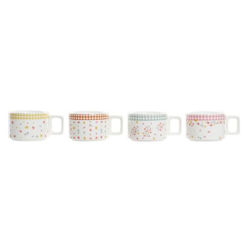 Juego De Tazas De Café Dkd Home Decor Blanco Gres (90 Ml) con Ofertas en  Carrefour