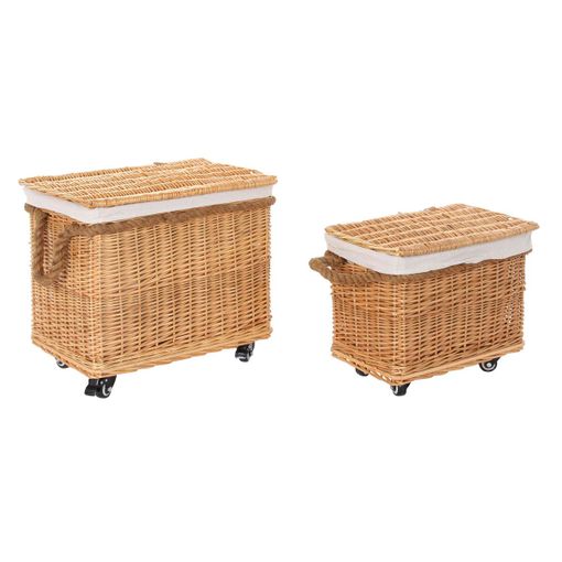 Cesto Para La Ropa Sucia Dkd Home Decor Algodón Mimbre (44 X 34 X 56 Cm) (5  Pcs) con Ofertas en Carrefour