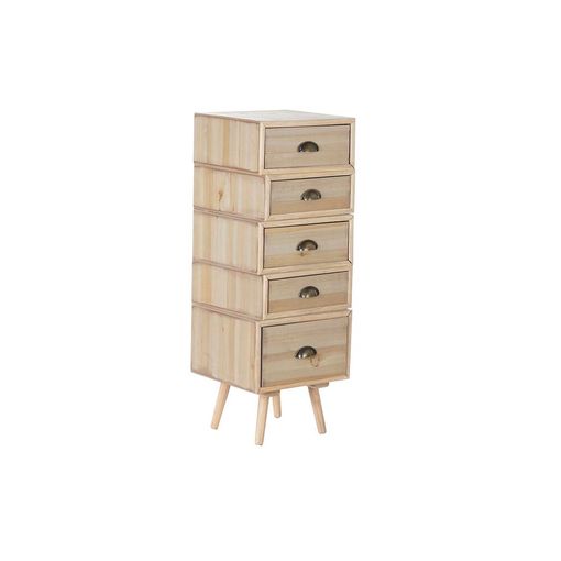 Cajonera Dkd Home Decor Natural Madera Mdf Azul Marino Gris Claro (40 X 38 X 99 Cm)