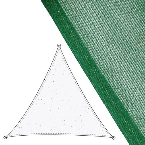 Toldo Vela Rectangular Verde de Fibra para jardín de 3 x 4 m 
