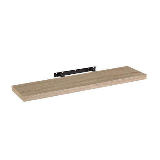 Estante de pared flotante de madera MDF en tono natural de 23x100