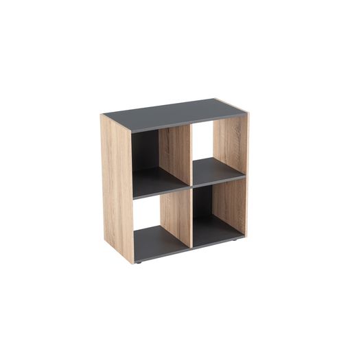 Estantería Cubo De Madera Mdf Negra Y Beige Contemporánea, De 60x29x120 Cm  con Ofertas en Carrefour