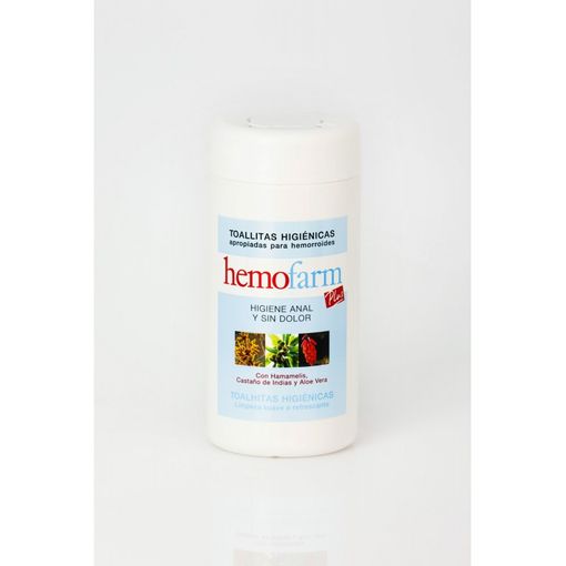 HEMOFARM PLUS TOALLITAS HEMORROIDES 60 UNIDADES