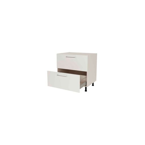 Mueble Cocina Bajo Con Cajones Gaveteros En Varios Colores 85 Cm(alto)80  Cm(ancho)60 Cm(largo) , Color - Blanco Mate con Ofertas en Carrefour