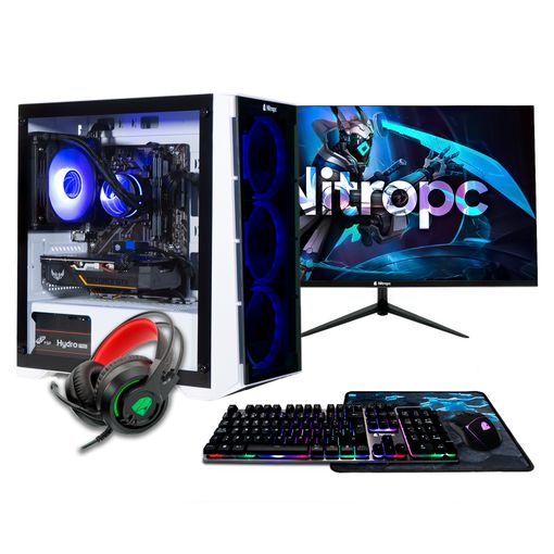 Pc Gaming Completo Nitropc Pack Diamond Plus - Intel I7 13700f, Rtx 3060  12gb, Ram 16gb, M2 1tb, Hdd 2tb, Monitor 24 + Accesorios, Windows 11  Activado, Adaptador Wifi Usb con Ofertas