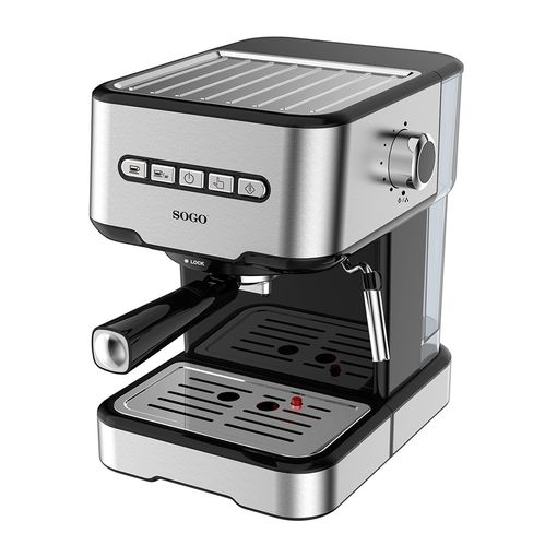Cafetera express  Cecotec Power Espresso 20, 850 W, 20 bares, 1.5 L, Plata  y negro