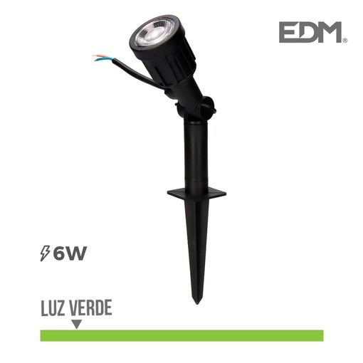 Estaca Jardin Led Ip64 6w Luz Verde 38º Edm