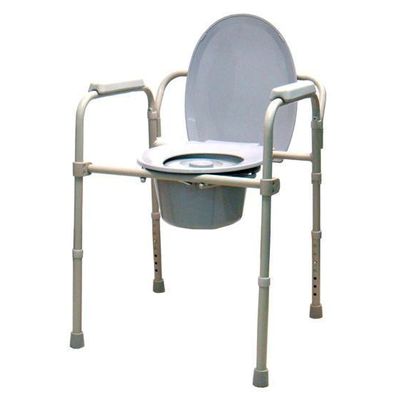 ▷Silla de WC Regulable en Altura y Asiento Acolchado