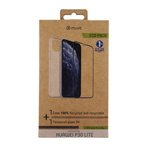 Muvit Protector Pantalla Cristal Templado Plano Marco Negro para