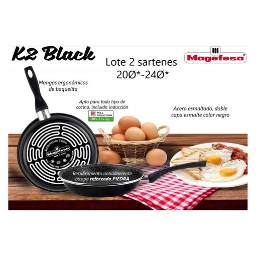 Pack 2 Sartenes Magefesa Black K2 con Ofertas en Carrefour