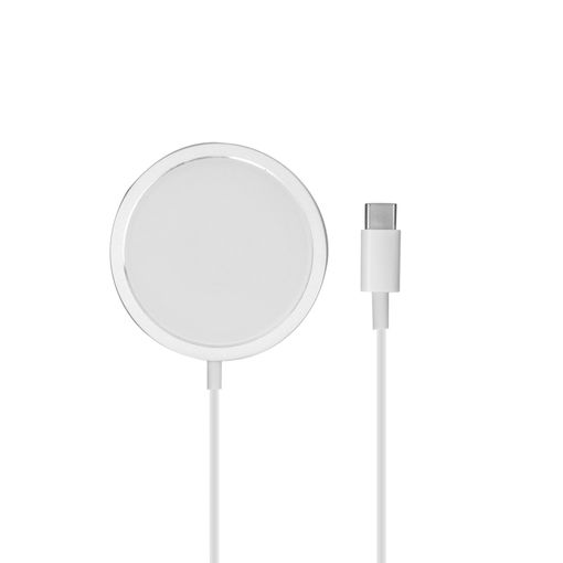 Cargador inalámbrico MagCharge Contact 15 W para iPhone 12 y post,  Compatible MagSafe, 1 m, Blanco