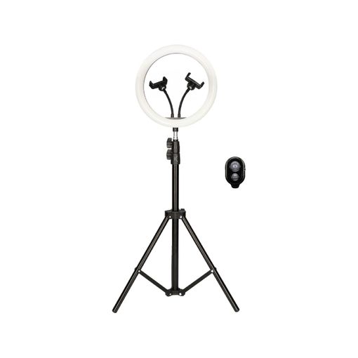 Aro De Luz Ksix, Doble Soporte Smartphone, 30cm Diámetro, Trípode 1,60m  Regulable, 3 Temperaturas, 10 Intensidades Luz con Ofertas en Carrefour