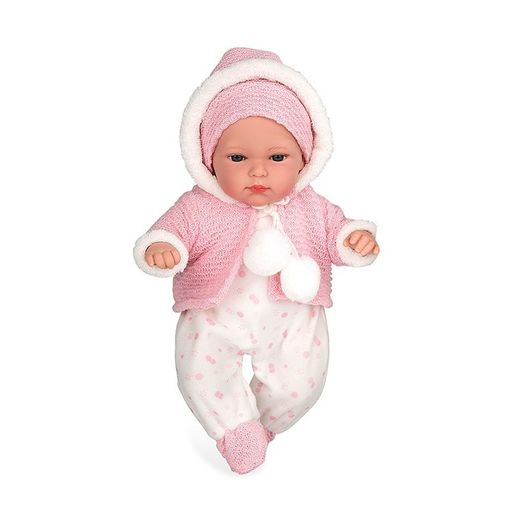Muñeca Erea 33 Cm Rosa Llora