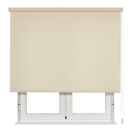 Estor Plegable sin Varillas, Estor Paqueto traslúcido Beige, 120 x