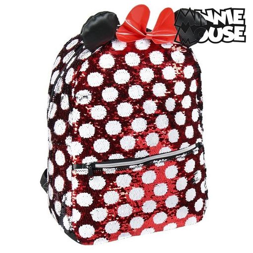Mochila Escolar Minnie Mouse Lentejuelas Rojo Negro con en Carrefour | Ofertas Carrefour