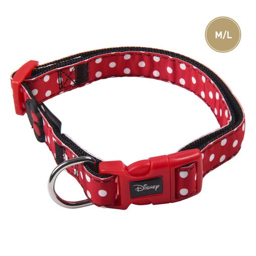 Disney Collar Para Perros M/l Minnie Rojo