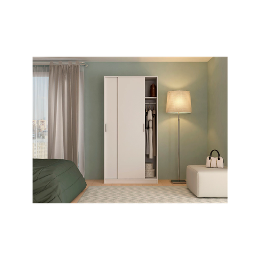 Armario Ropero Puertas Abatibles Acabado Blanco 204 Cm(alto)180 Cm(ancho)52  Cm(largo) con Ofertas en Carrefour