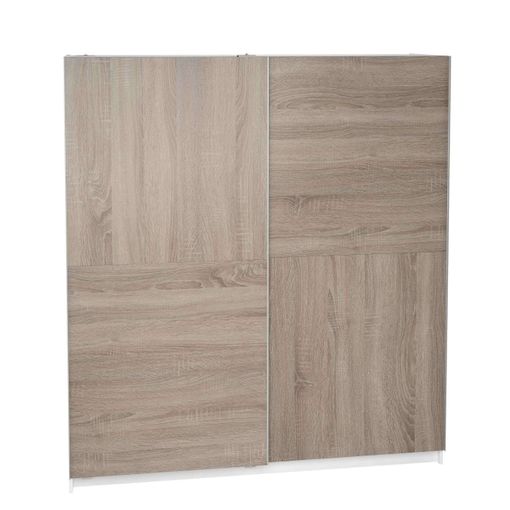 Armario 3 Puertas Abatibles 5 Cajones Acabado Roble O Blanco 200 Cm(alto)130  Cm(ancho)50 Cm(fondo) , Color - Roble Cortez con Ofertas en Carrefour