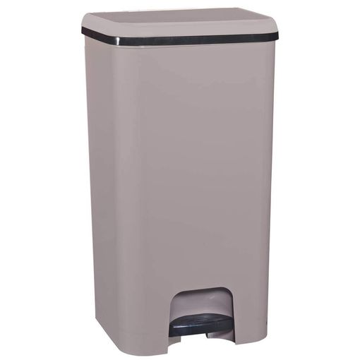 Cubo de basura orgánica DELINIA Trendy plástico gris 6 litros