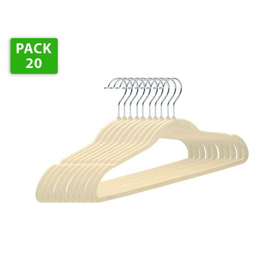 Percha Terciopelo, Color Beige, Antideslizantes Y Resistentes, Perchas  Para Ropa con Ofertas en Carrefour