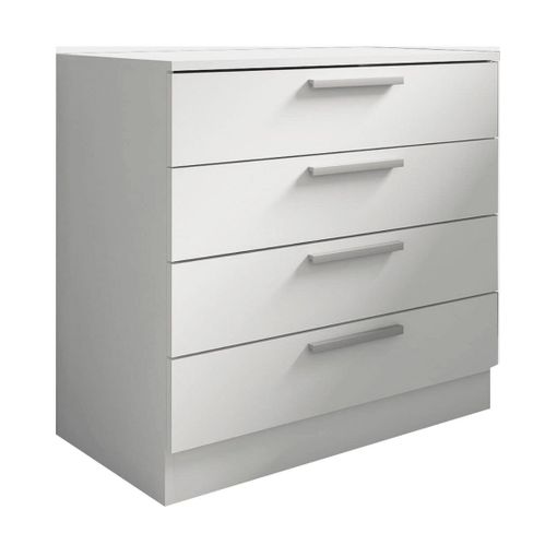 Cómoda 4 Cajones Cube Para Dormitorio / Vestidor 76x80x40 Cm Color Blanco  con Ofertas en Carrefour