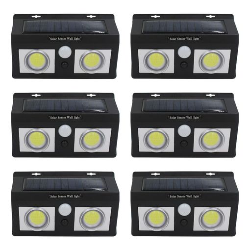 Pack de 4 Apliques Luces Solares con Detector de Movimiento para