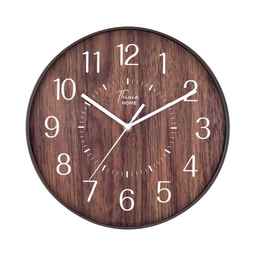 Reloj De Pared Moderno Silencioso Color Negro Clásico Quartz