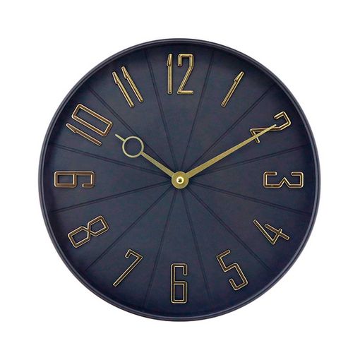 Reloj De Pared Vintage Negro/dorado Ø27.3 Cm O91 con Ofertas en Carrefour