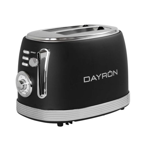 Tostadora retro doble 1500w negro/plata dayron