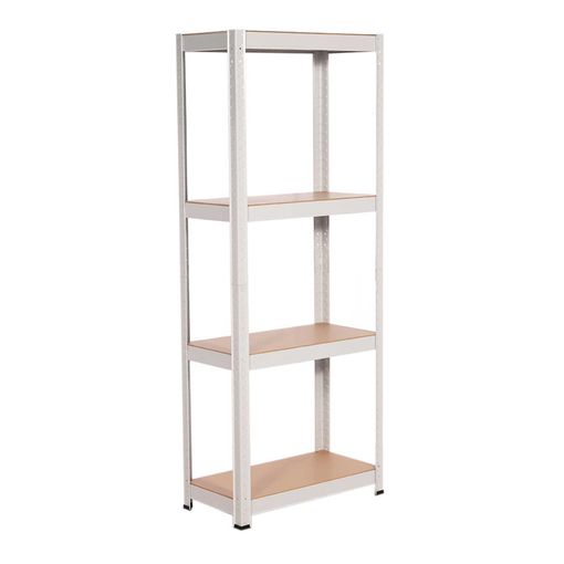 Rack Estanteria Metalica Bodega Almacenaje 60x200x200cm Color Blanco