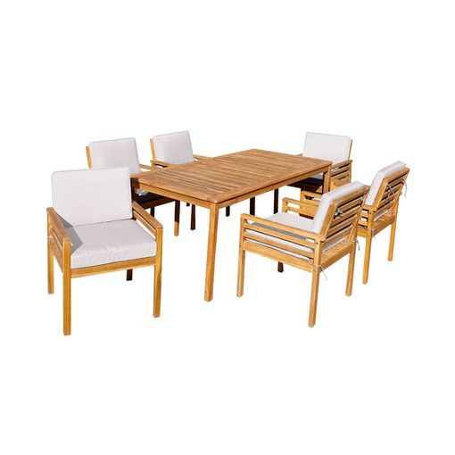 Rogal Sillas De Comedor Jardín Con Cojines 2 Uds Madera Maciza Acacia Rogal  con Ofertas en Carrefour