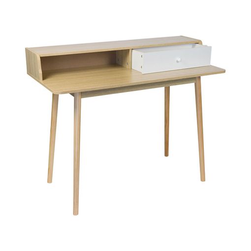 Thinia Home - Escritorio Vintage, Madera, Home Office, Sala Trabajo O  Estudio, Despacho, Oficina, 1 Cajón, Organizador, Diseño Nórdico,  Dimensiones 110x50x90cm (largo X Ancho X Alto), Blanco/natural con Ofertas  en Carrefour