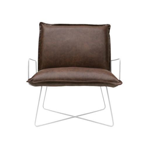 Thinia Home - Sillón Orejero Reposapiés Elegant, Acero, Tapizado