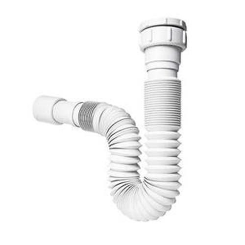 Tubo de drenaje con sifon flexible para lavabo estándar - tubería  extensible para desagüe lavabo - rosca de