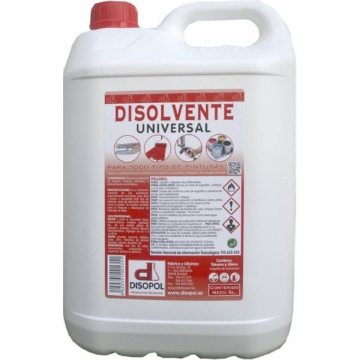 Disolvente Limpieza Universal Envase Plastico 5 Lt Nitro Disopol
